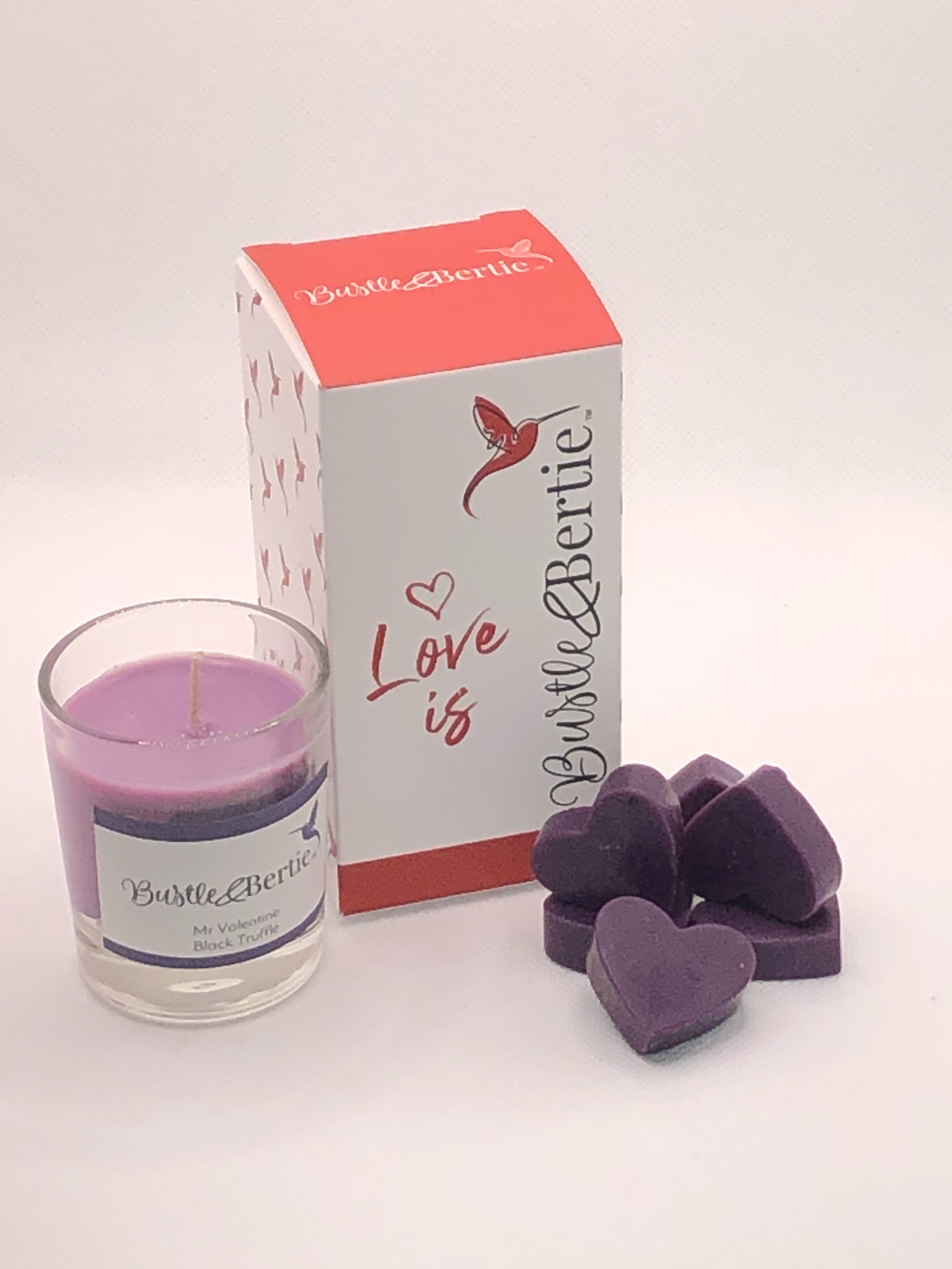 Mr valentine votive candle and heart melts LIMITED EDITION