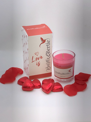 Valentines votive candle and chocolate box LIMITED EDITION