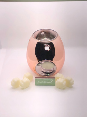 Rose gold metallic burner and wax melts
