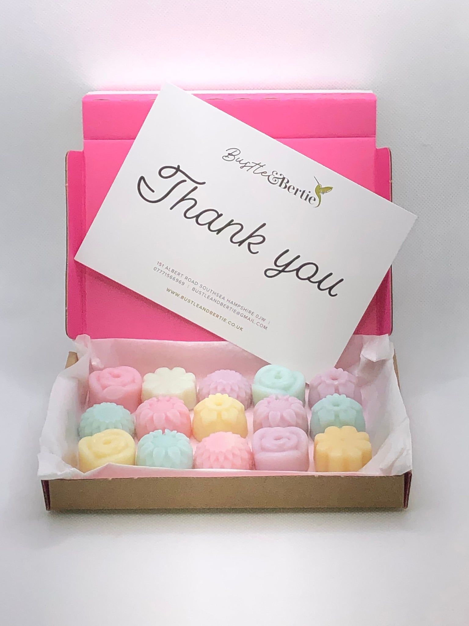 The ultimate in wax melt flower box only available in the fragrances listed.