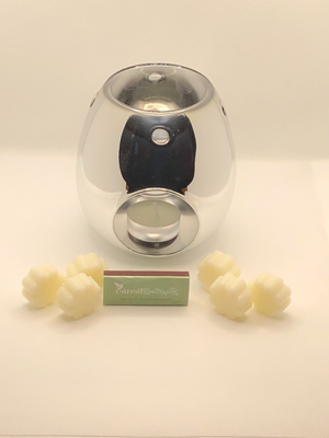 Metallic globe burner with a set of our luxury melts 