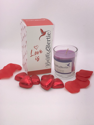 MR Valentine votive candle and chocolate gift box LIMITED EDITON